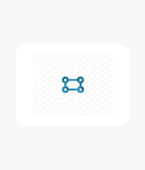 Rectangular Plate System Hole 2*2 - High Profile (H) : 0.55 mm 